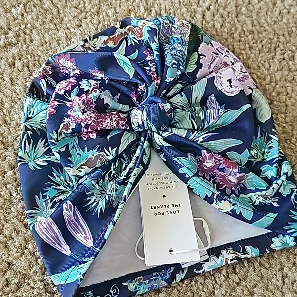 Janie and Jack girls UPF RECYCLED FLORAL SWIM HEADWRAP